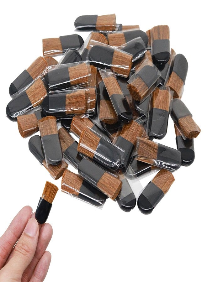 50pcs Mini Blush Brushes Portable Fluffy，Disposable Makeup Brushes，Loose Powder Brush，Makeup Face Brush，Mini Blush Brush Portable Small Powder Brush，Travel Face Cosmetic Tools，for Mixing Liquid, Cream